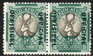 1938 South Africa Springbok ½ pence official issue Sc# O22 MLMH CV $12.00