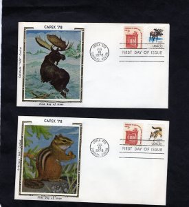 1757a-h CAPEX '78, FDC set/8 Colorano Silk