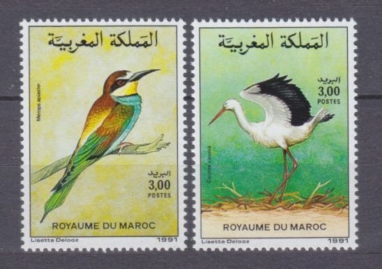 1991 Morocco 1199-1200 Birds 5,40 €