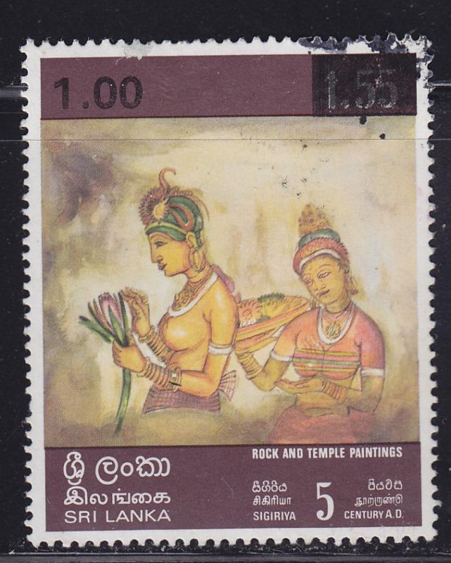 Sri Lanka 540 Woman Holding Lotus 1978