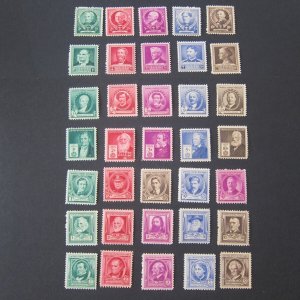 United States 1940 Sc 859-893 set(35) MNH