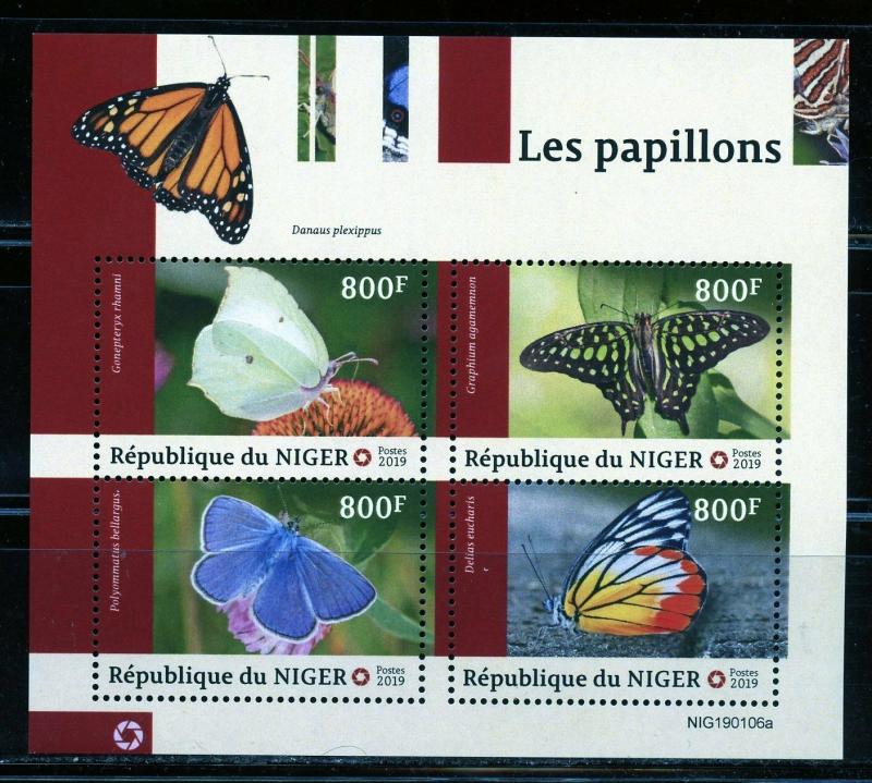 NIGER 2019 BUTTERFLIES SHEET   MINT NEVER HINGED