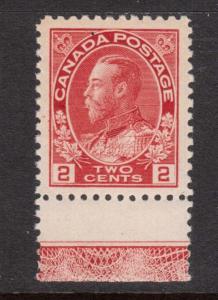 Canada #106 VF/NH With Type B Lathework