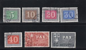 Switzerland # 293-299, End of War in Europe, Used, 1/3 Cat.