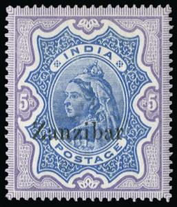 ZANZIBAR 1895 (UNUSED) SG21