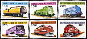 Benin 959-964, MNH, Locomotives