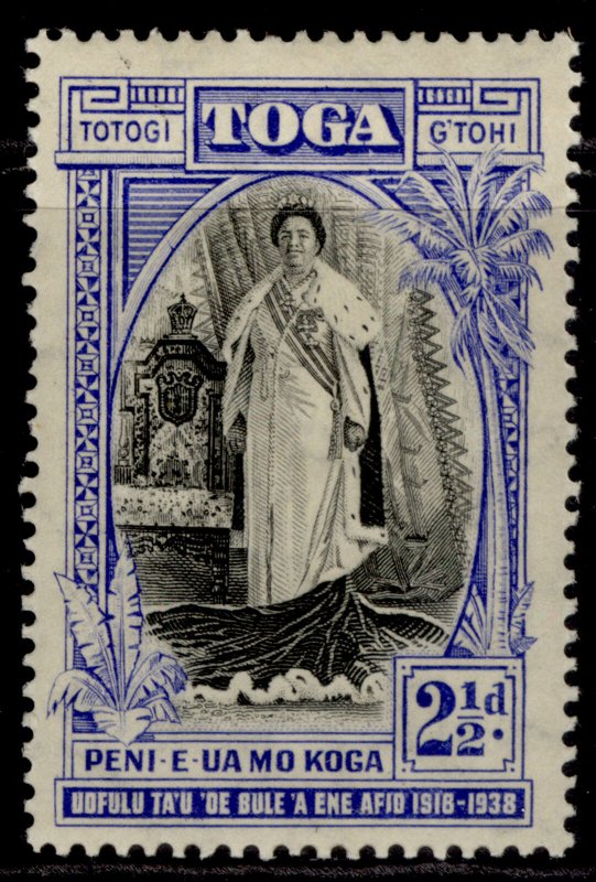 TONGA GVI SG73, 2½d black & ultramarine, M MINT. Cat £16.