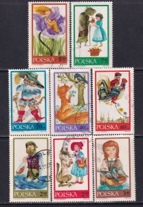 Poland 1968 Sc 1569-76 Fairy Tales Cinderella Thumbelina Snow White Stamp CTO