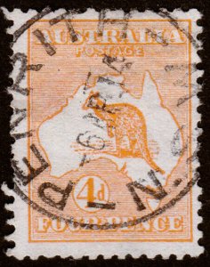 Australia Scott 6a, Deep Orange (1913) Used F, CV $40.00 M