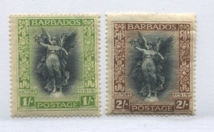 Barbados 1920 1/ and 2/ mint o.g. hinged