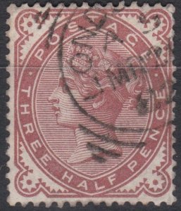 Great Britain Sg167 1.5d Venetian Red Used Nice Cancel Cv £60