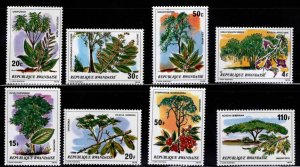 RWANDA Scott 915-922 MNH** African Trees and Shrubs stamp set