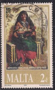 Malta 2001 QE2 2cts Edward Caruna Dingli used stamp ( C1344 )