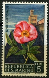 San Marino Sc#654 MNH, 5L multi, Flowers 1967 (1967)