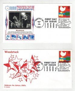 1960s CELEBRATE CENTURY WOODSTOCK FESTIVAL SET OF 2 & JANIS JOPLIN JIMI HENDRIX