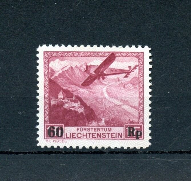 LIECHTENSTEIN SCOTT # C14 AIRMAIL RE-VALUE VF EXTREMELY FRESH  MINT NH