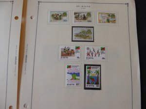 St Kitts 1983-1989 Mint/MNH Stamp Collection on Scott Intl Album Pages