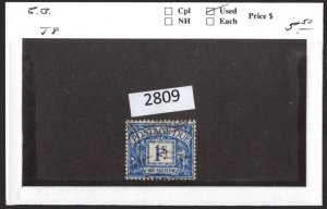$1 World MNH Stamps (2809) GB Scott J8 used see image for details