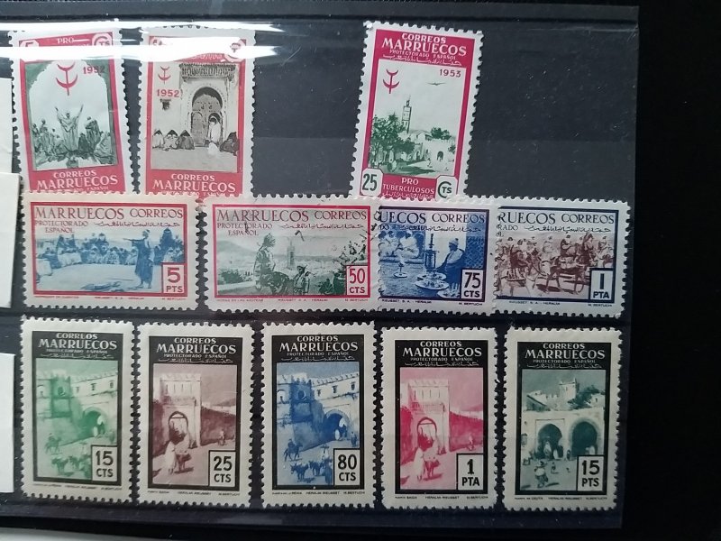 Lot Spanish Morocco 1952-1955 MNH