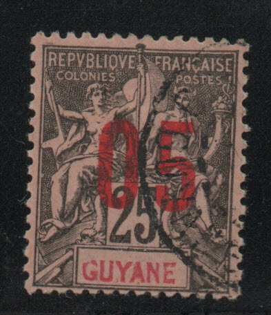 French Guiana Scott 90 Used surcharge