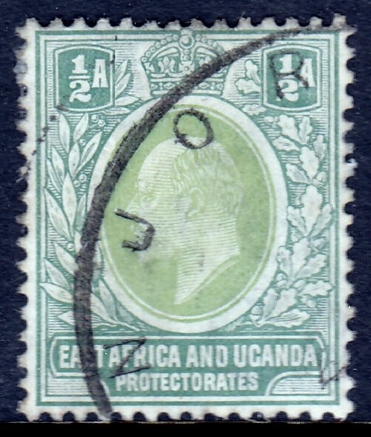 East Africa and Uganda - Scott #17 - Used -  Pencil on reverse - SCV $3.75