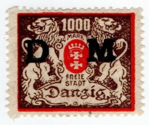 (I.B) Germany Revenue : Duty Stamp 1000M (Danzig)