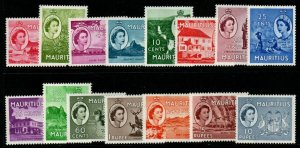 MAURITIUS SG293/306 1953-8 DEFINITIVE SET MNH