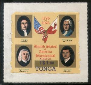 Tonga 1976 $1.00 American Bicentennial Surcharge Sc C237 Odd Shaped Die Cut M...