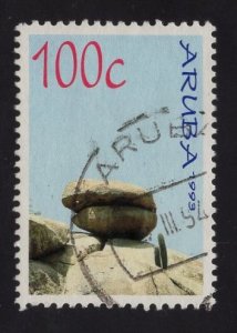 Aruba   #91  used  1993     rock formations   100c