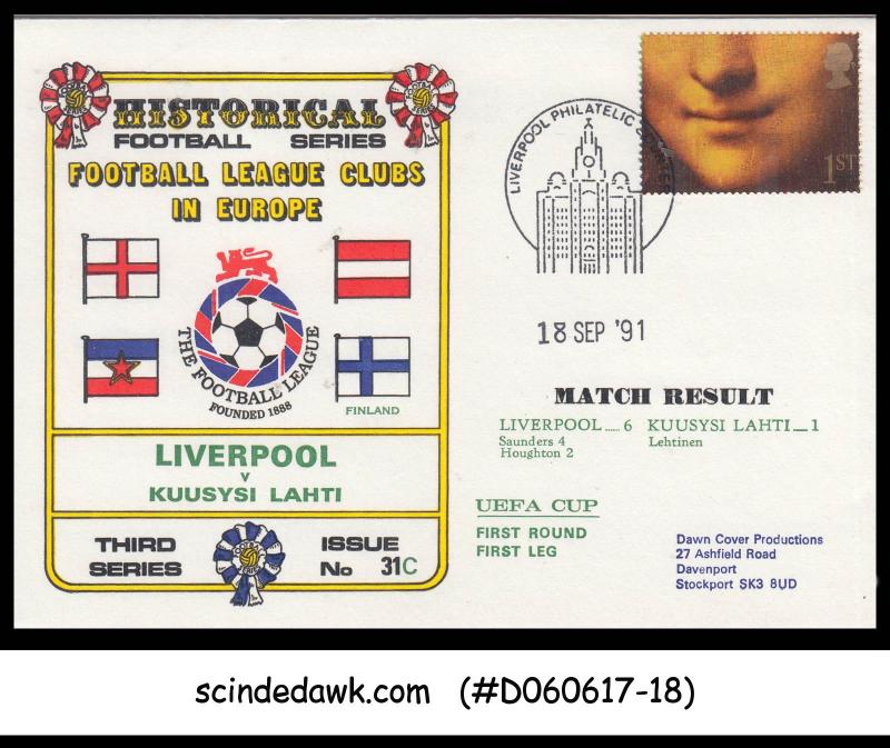 GREAT BRITAIN - 1991 HISTORICAL FOOTBALL  SERIES  LIVERPOOL VS KUUSYS  LAHTI