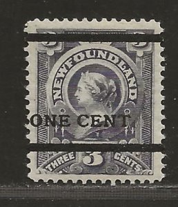NEWFOUNDLAND  SC# 76   VF/MOG
