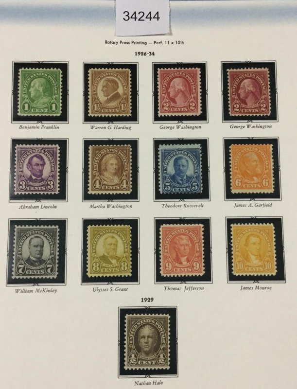 US Stamps 19261934 Mint OG H Collection LOT 34244 United States