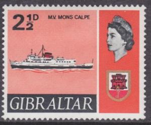Gibraltar sc#189 1967 2-1/2p Ships MH