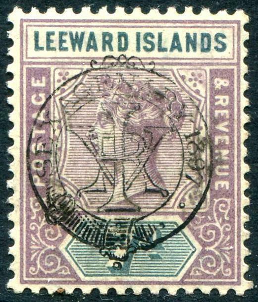 HERRICKSTAMP LEEWARD ISLANDS Sc.# 14 Mint NH Scott Retail $130.00