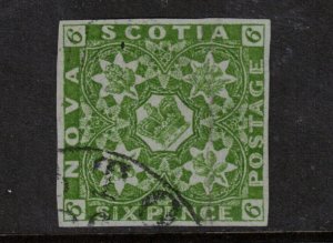 Nova Scotia #4 Very Fine+ Used With Repaired Tear **With Certificate**