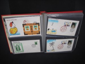 1955-1956 Japan Woodblock FDC Collection 100+