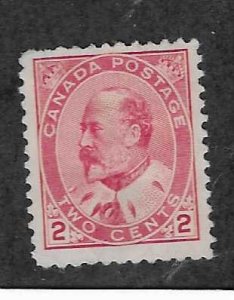 Canada #90  2c  King Edward Vll (MNG) CV $37.50