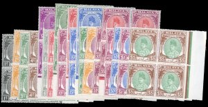 Malayan States - Perlis #7/27 Cat$500, 1951-53 1c-$5, complete except for $2,...