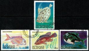 Guinea Scott 796-98,800 (SW 878-81,883) Used/CTO (1980) Fish