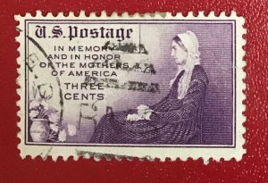 1934 US Sc 738 used 3 cent Whistlers Mother CV$.25 Lot 1706