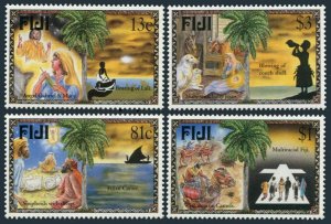 Fiji 782-785,MNH.Michel 791-794. Christmas 1996.Canoe,Sheep,Camel,Conch Shell.