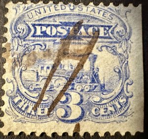 US # 114 3c 1869 used
