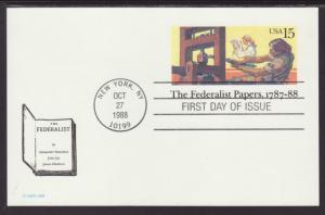 US UX126 Federalist Papers U/A FDC VF