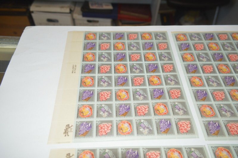 Round Robin set sheets Scott #1538-1541 1974 Mineral Issue  MNH