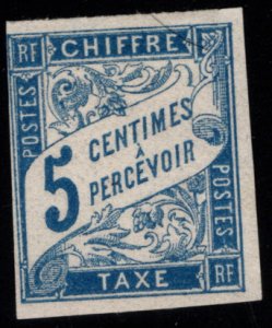 French Colonies Scott J15 MH* Imperforate postage due stamp