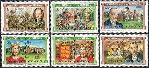 St. Vincent Sc #731-736 Mint Hinged pairs