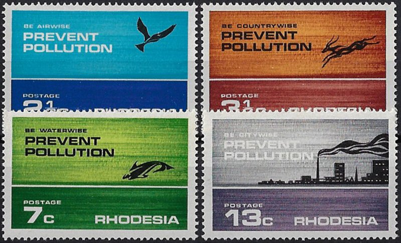 1972 Rhodesia prevent pollution 4v. MNH SG n. 470/73