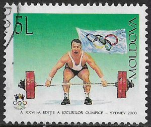 Moldova #364 Used Stamp - Sydney Summer Olympics - Weight Lifting