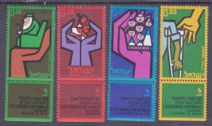 Israel 251-54 w/tabs 1964 Old Age Insurance Set of 4 Very Fine