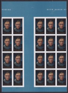 US 5821 Ruth Bader Ginsburg F vert gutter bloack 20 A MNH 2023